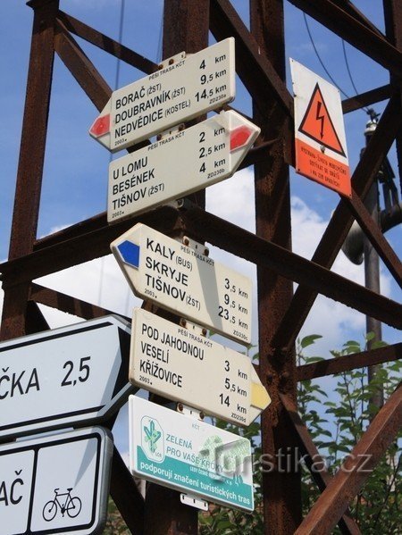 Štěpánovice tourist crossroads