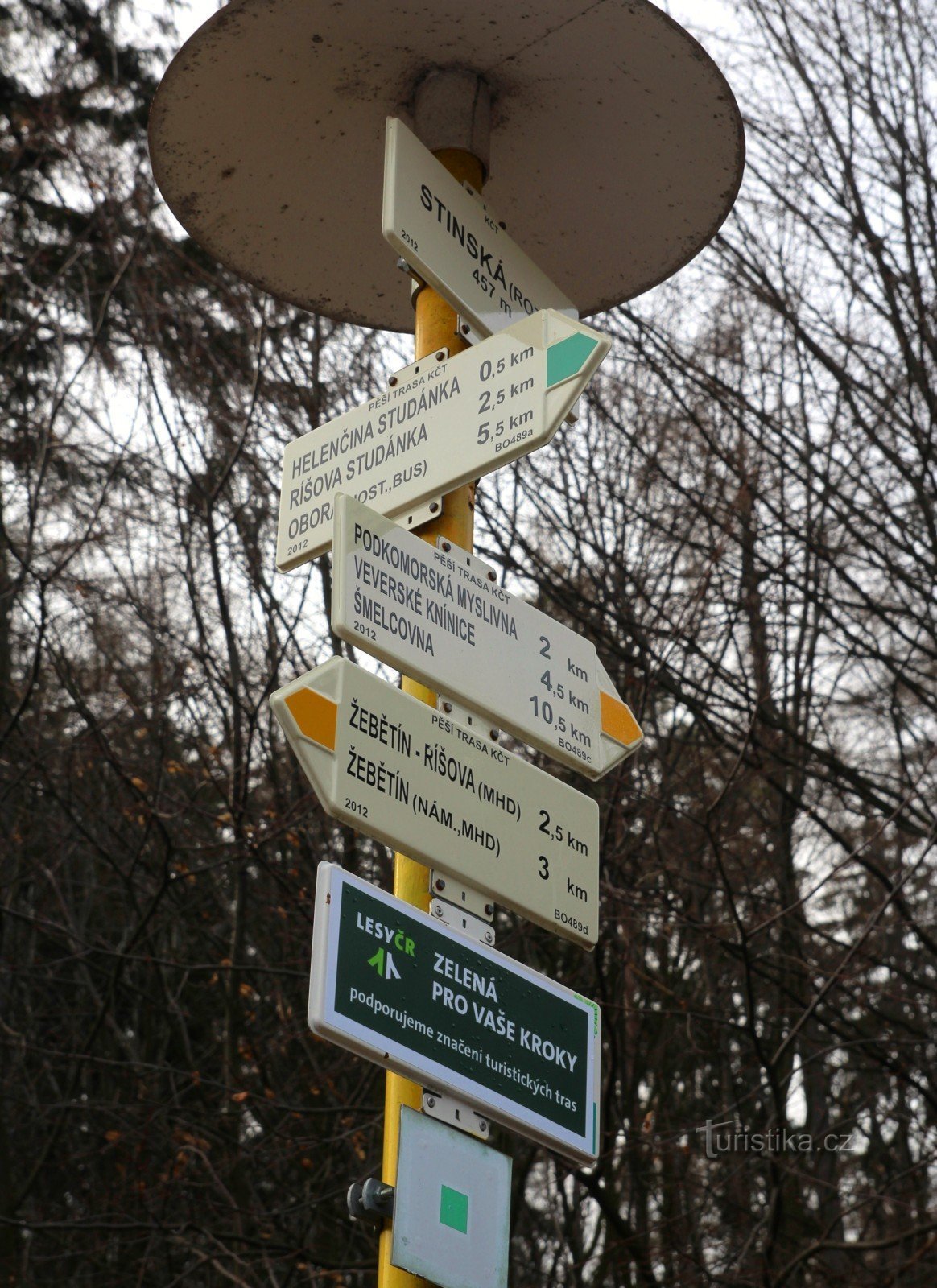 Tourist crossroads Stinská