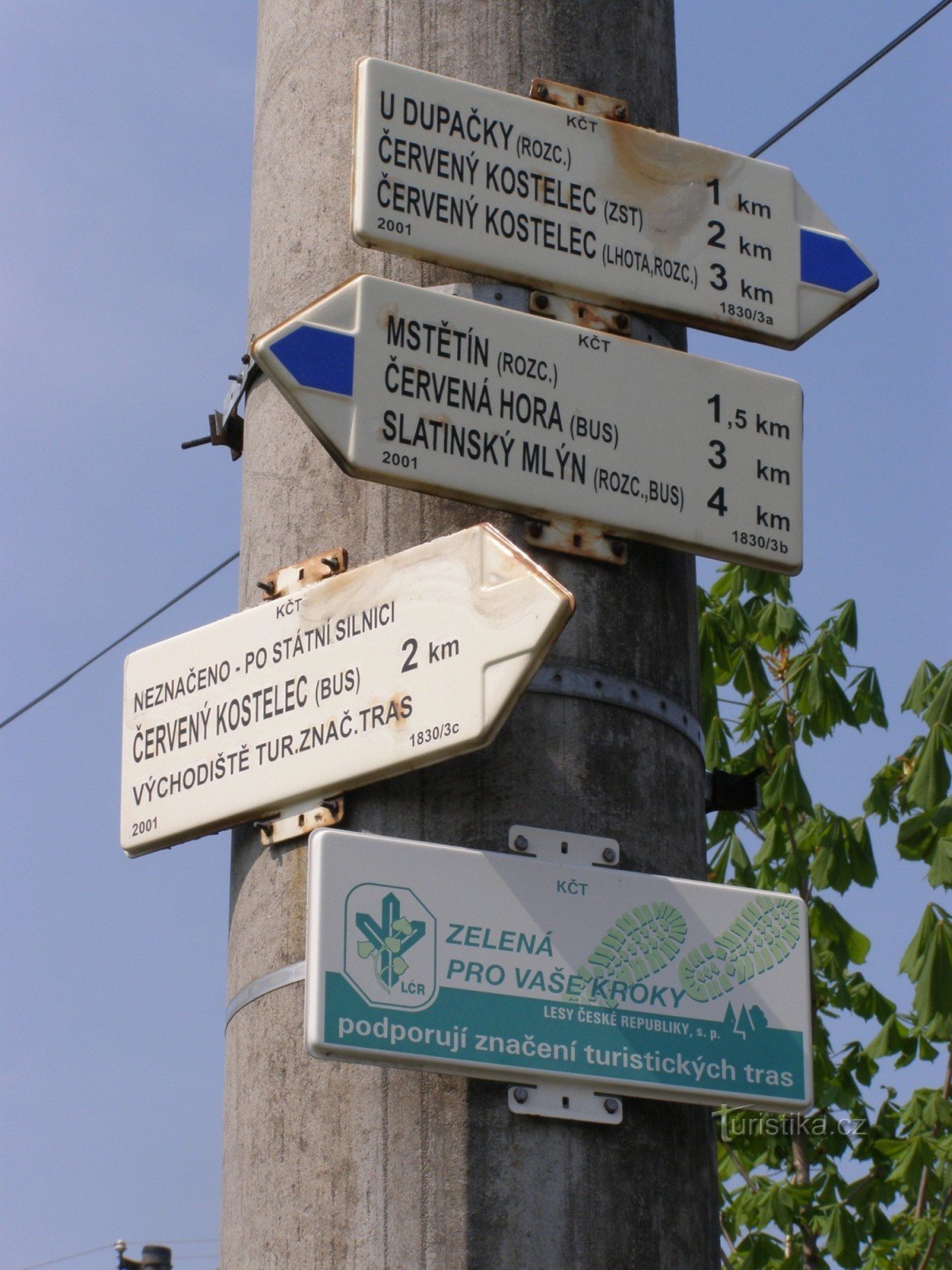 Stolín tourist crossroads