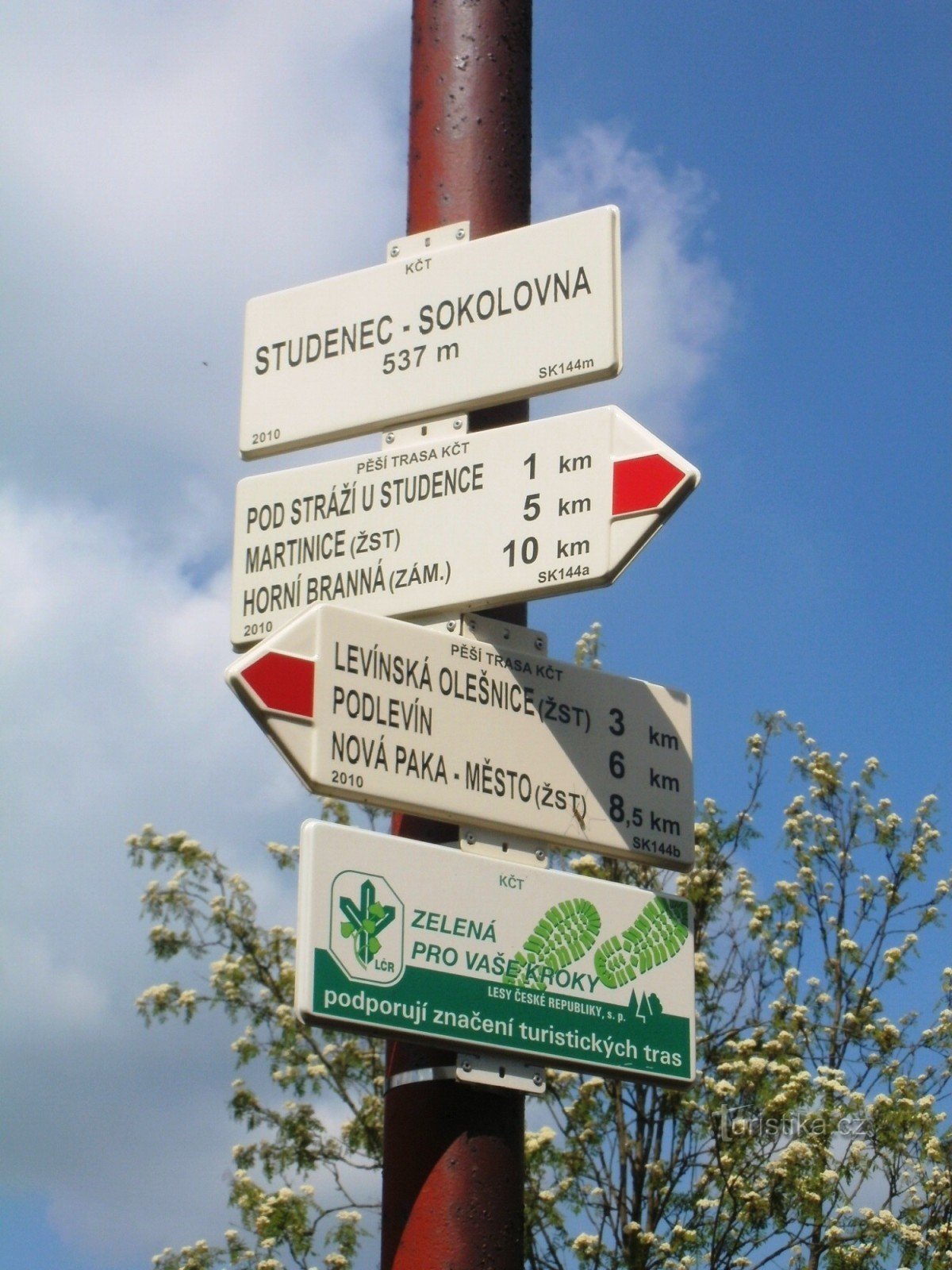 Touristenkreuzung Studenec - Sokolovna