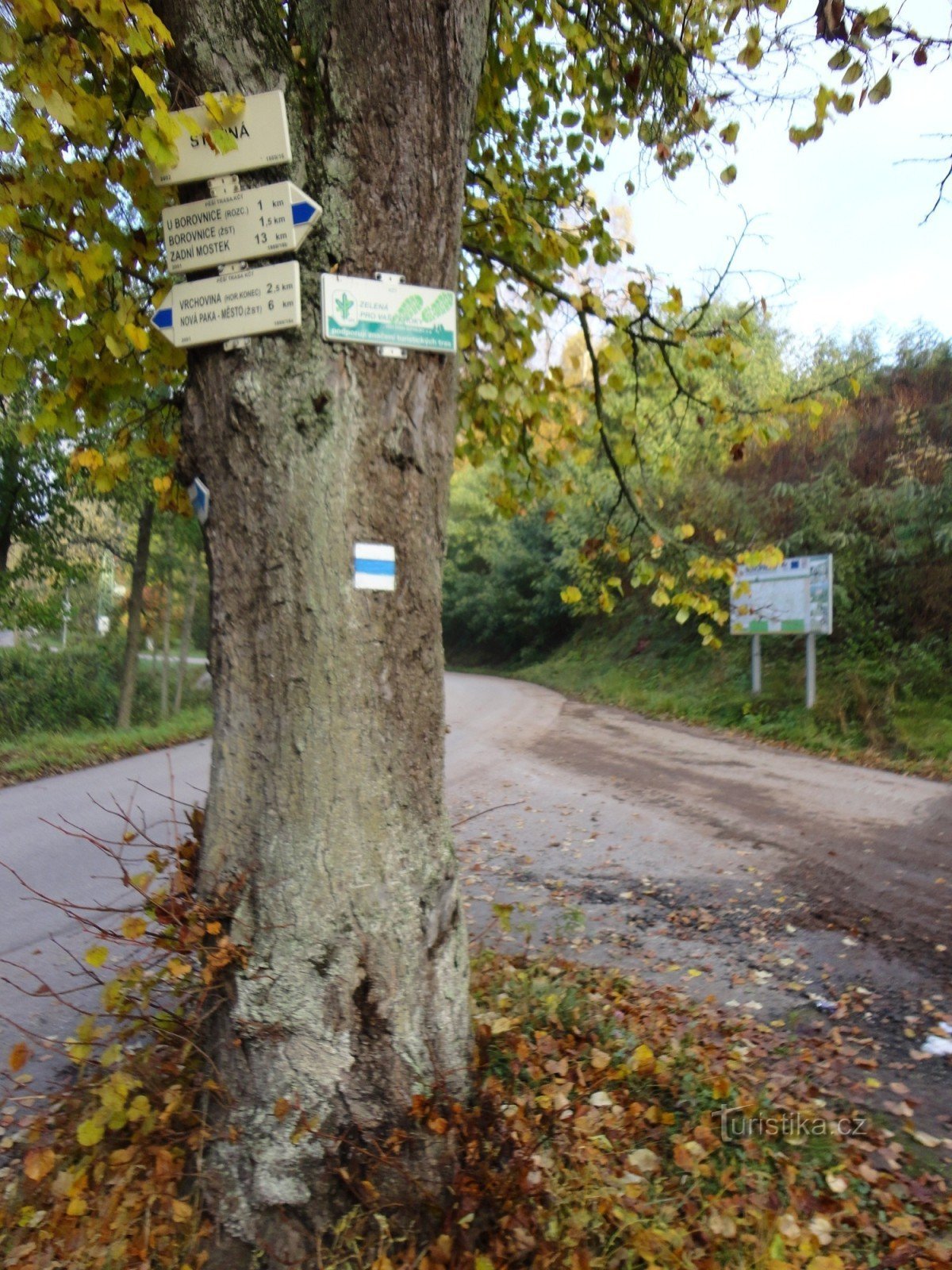 rozdroże turystyczne Stupná