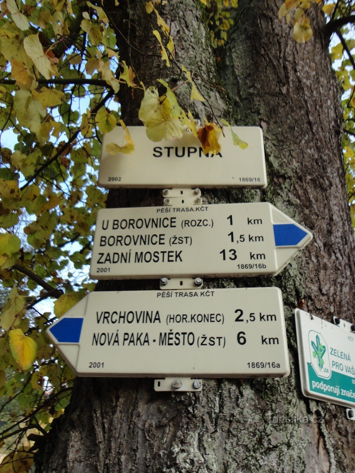 tourist crossroads Stupná