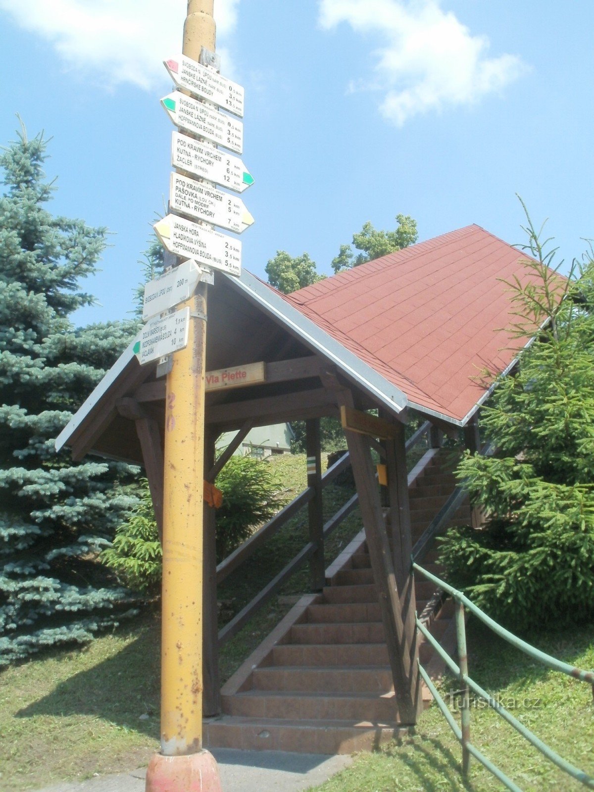 encrucijada turística Svoboda nad Úpou - cerca de la estación de tren