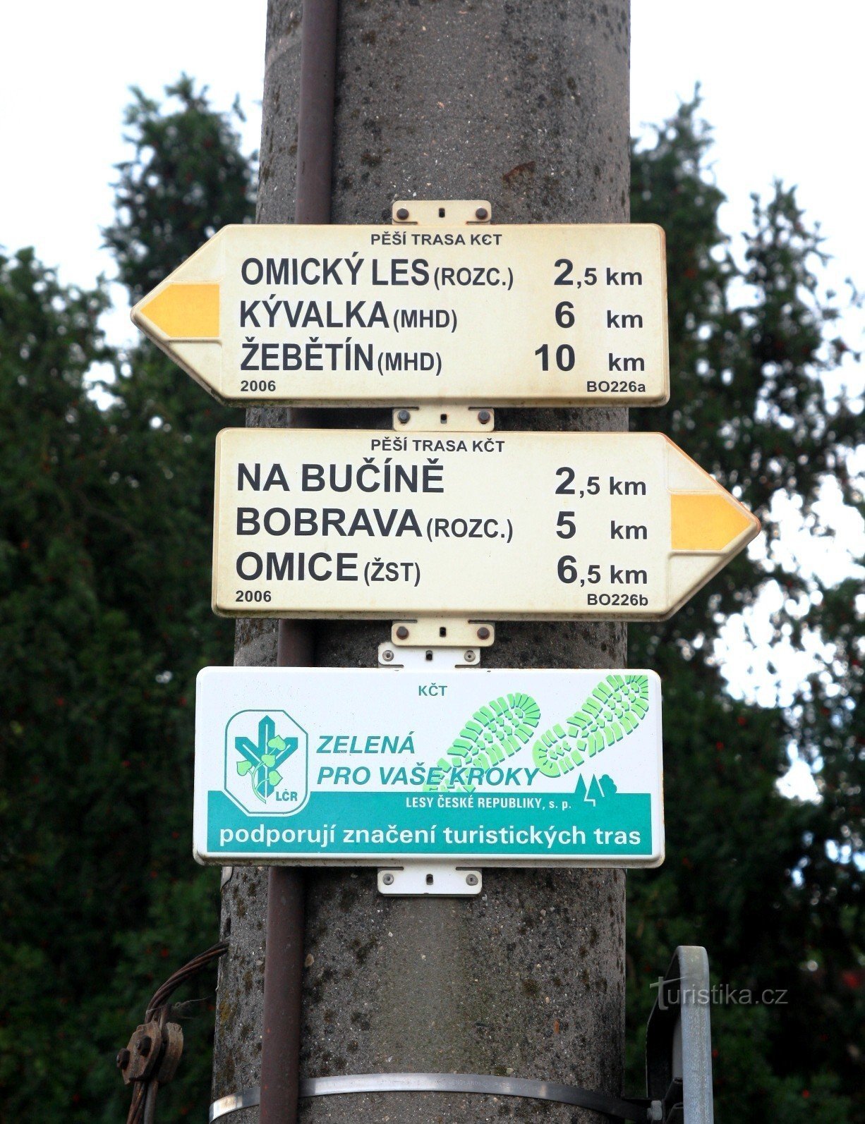 Tetčice tourist crossroads