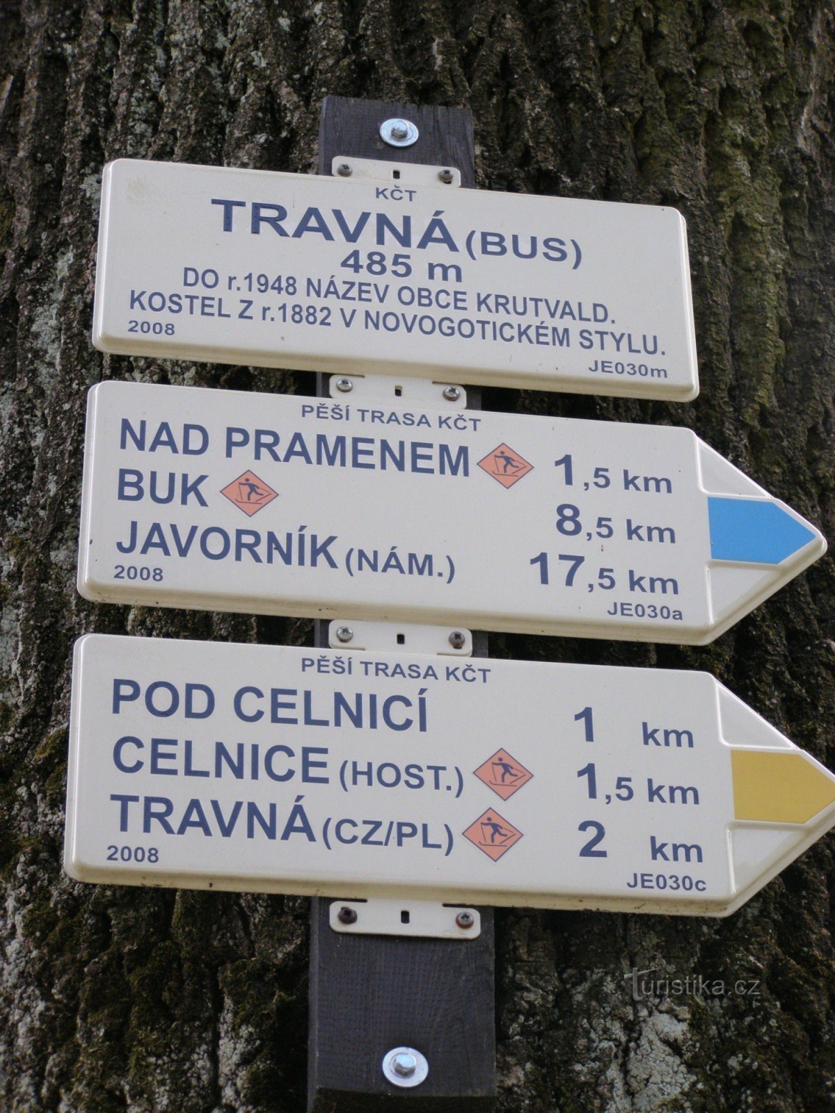 turistično križišče Travná - avtobus