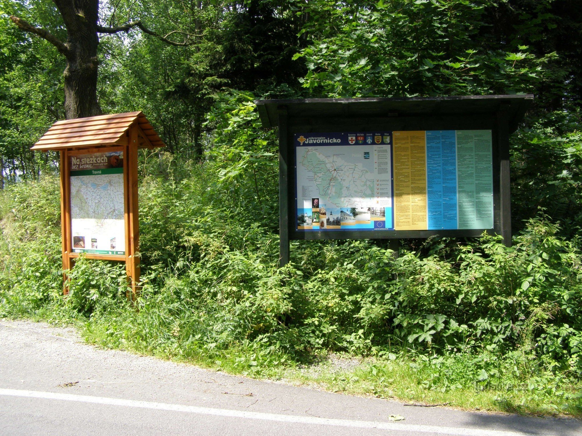 turističko raskrižje Travná - Ladecké sedlo