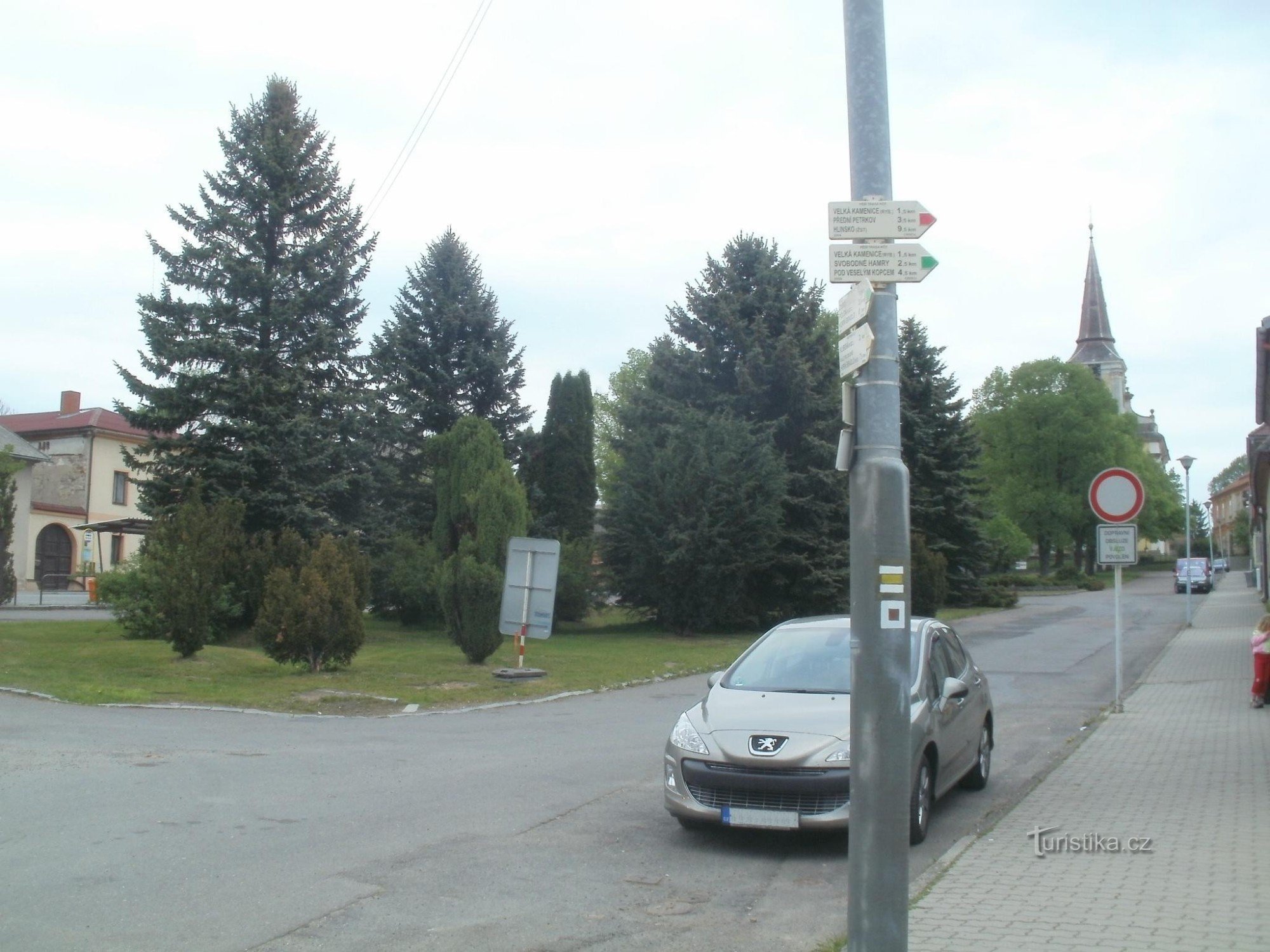 turistické rozcestí Trhová Kamenice