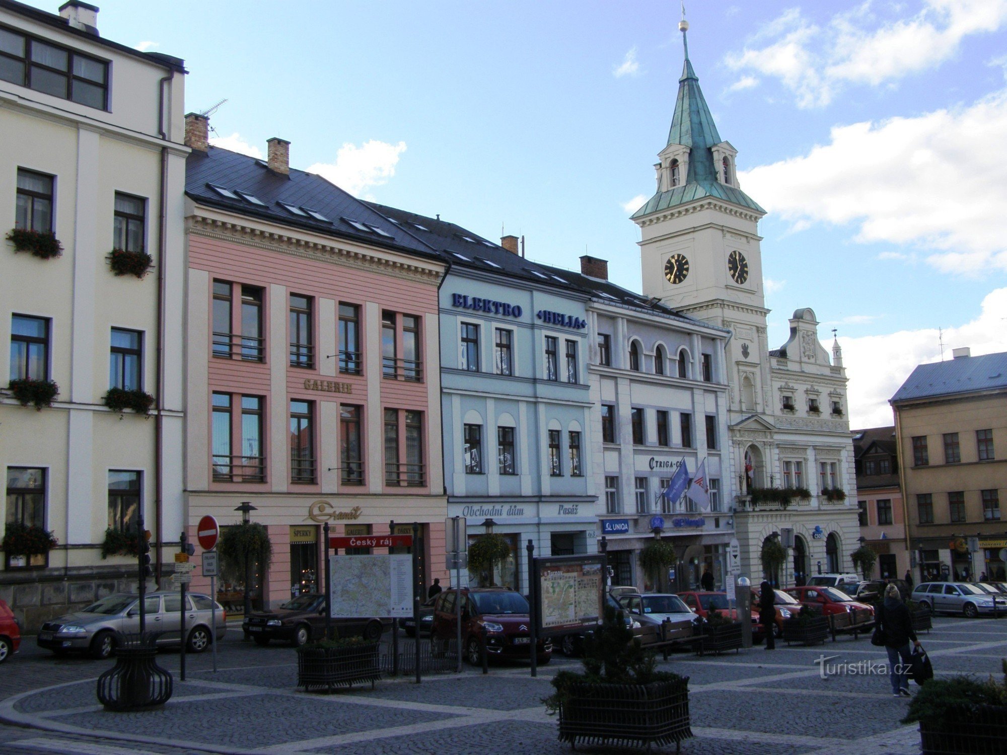 tourist crossroads Turnov - Czech Paradise Square