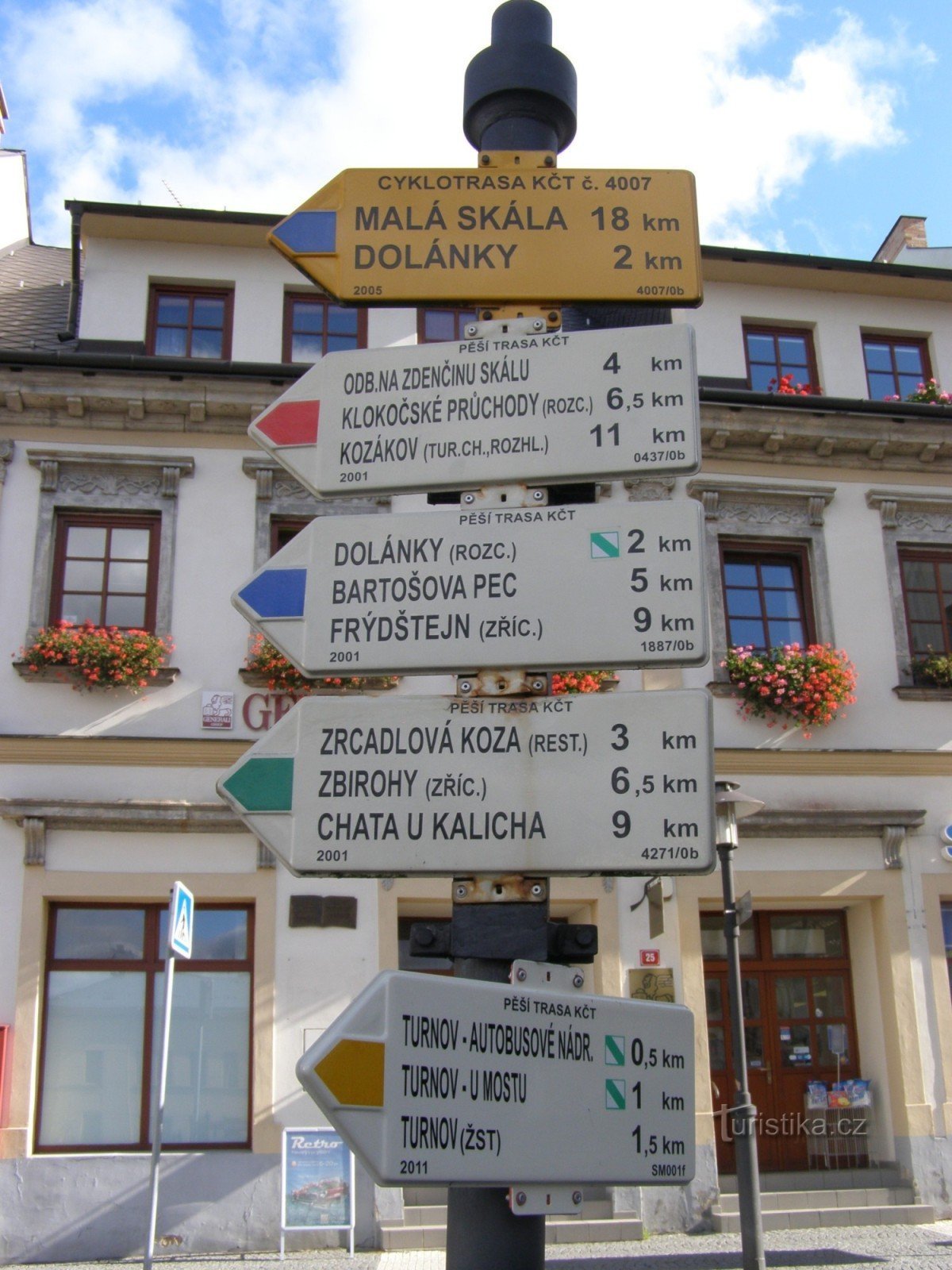 tourist crossroads Turnov - Czech Paradise Square