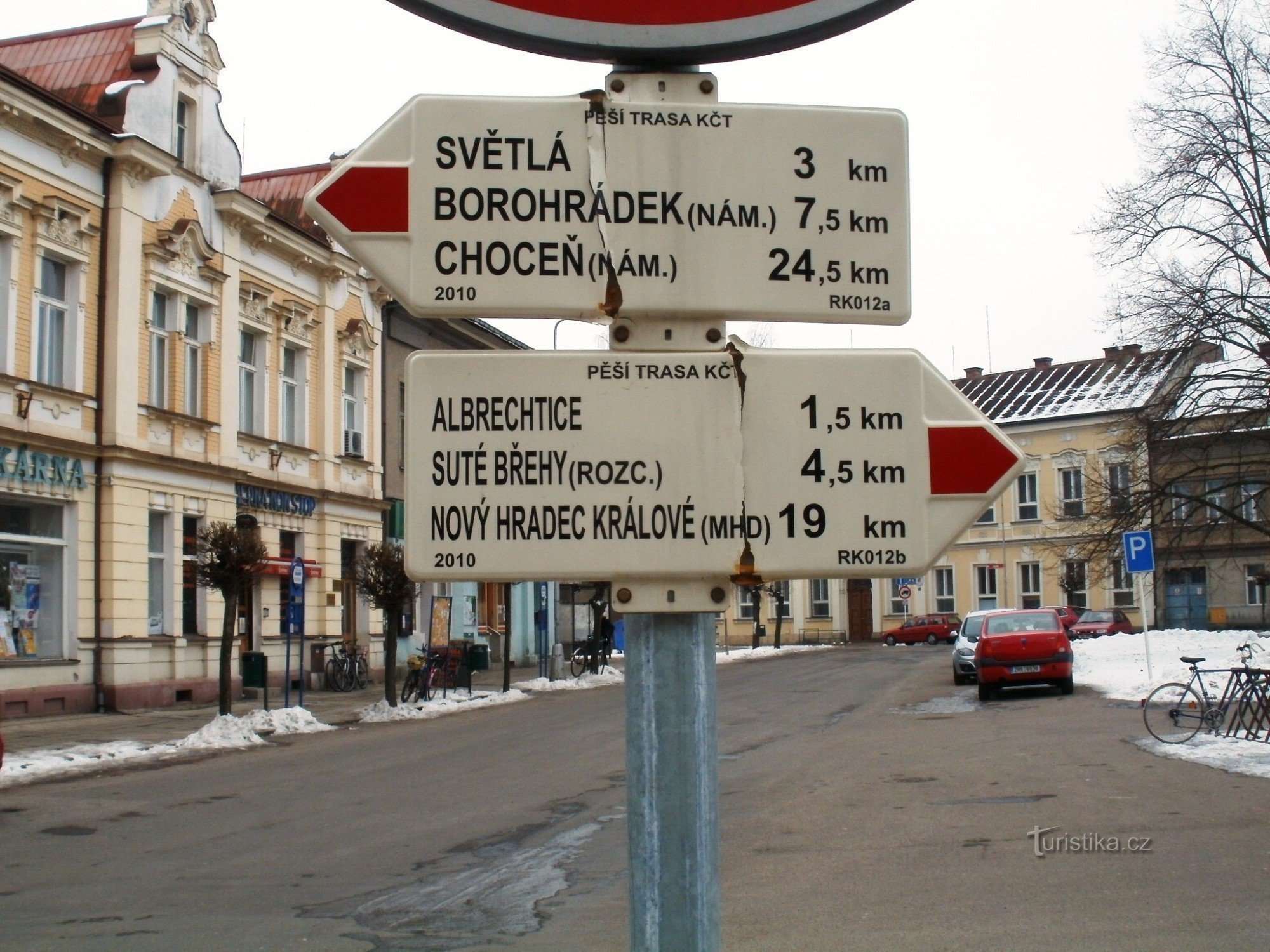 turistické rozcestí Týniště nad Orlicí - Mírové náměstí