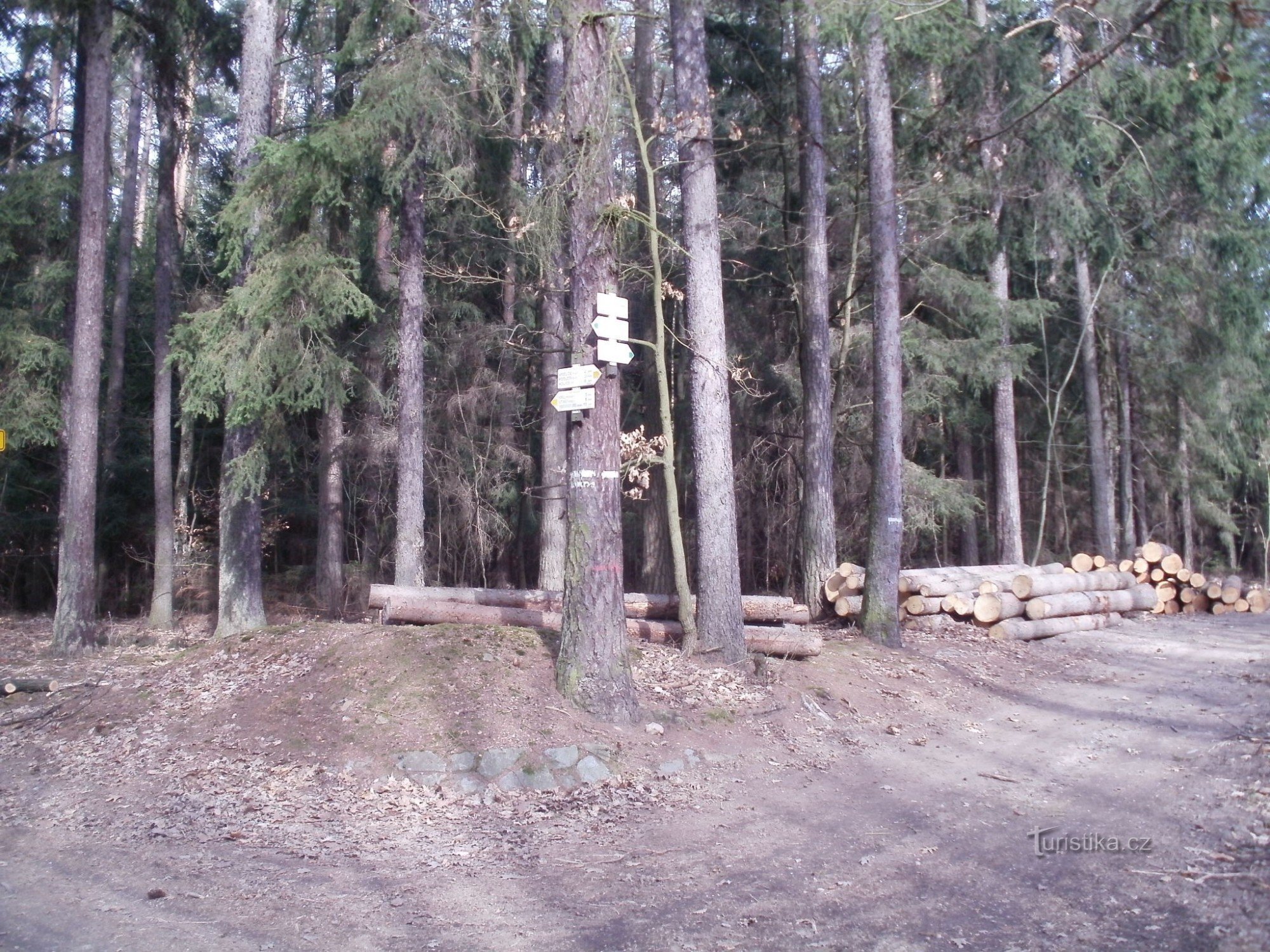 răscruce turistică Parcul U Chvojenecké