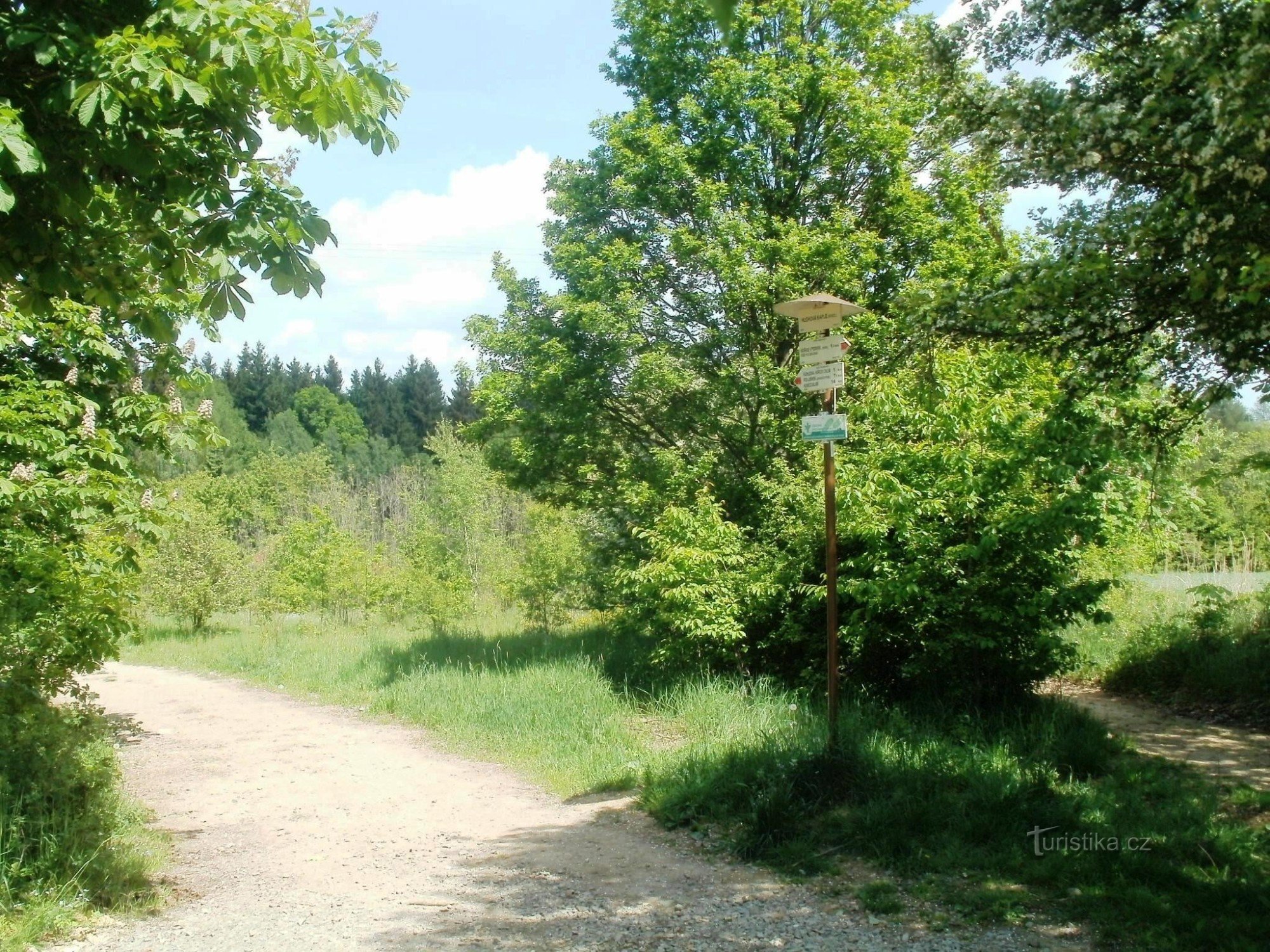 turistkorsvej nær Hlohová kaple