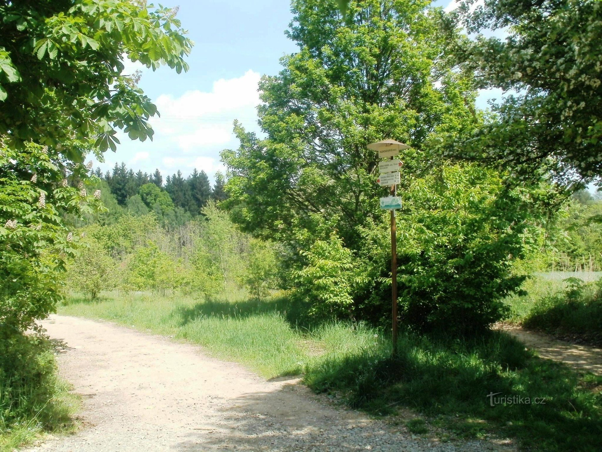 encruzilhada turística perto de Hlohová kaple