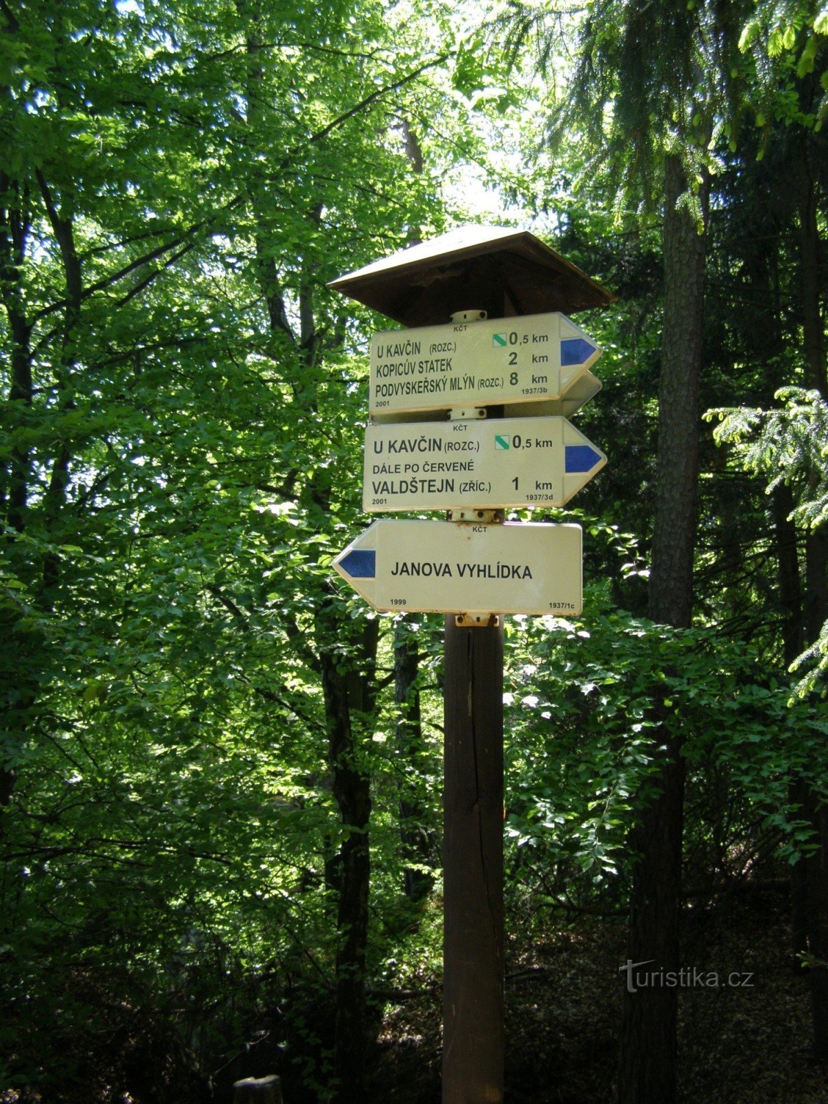 Touristenkreuzung am Aussichtspunkt Janova