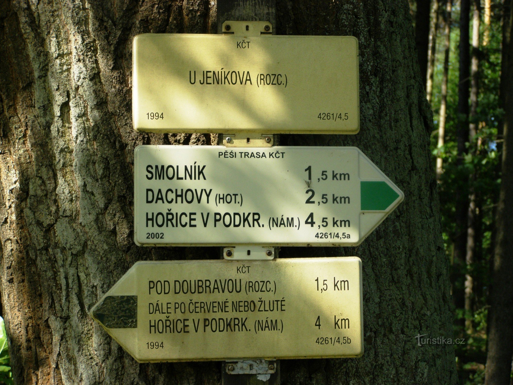 encruzilhada turística U Jeníkova