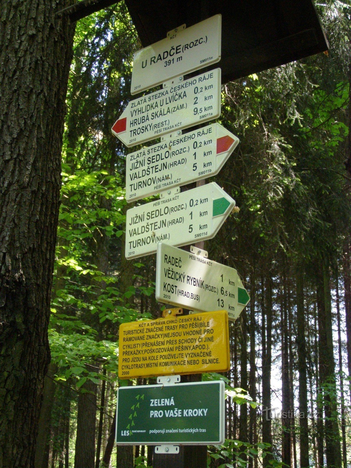 tourist crossroads U Radče