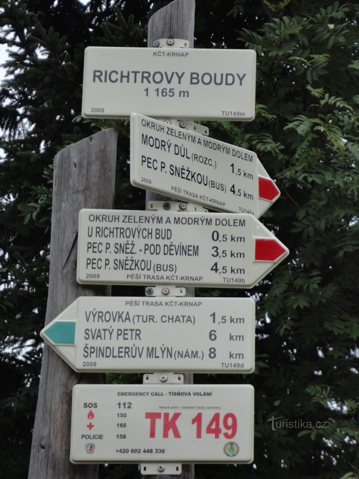 tourist crossroad at Richter's bud