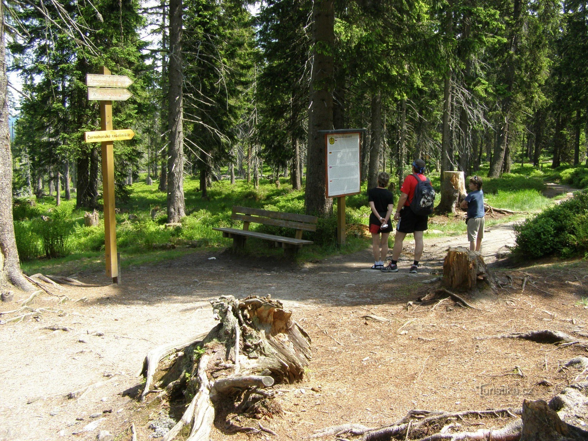 encrucijada turística Václavák - Nad Javorím dolem