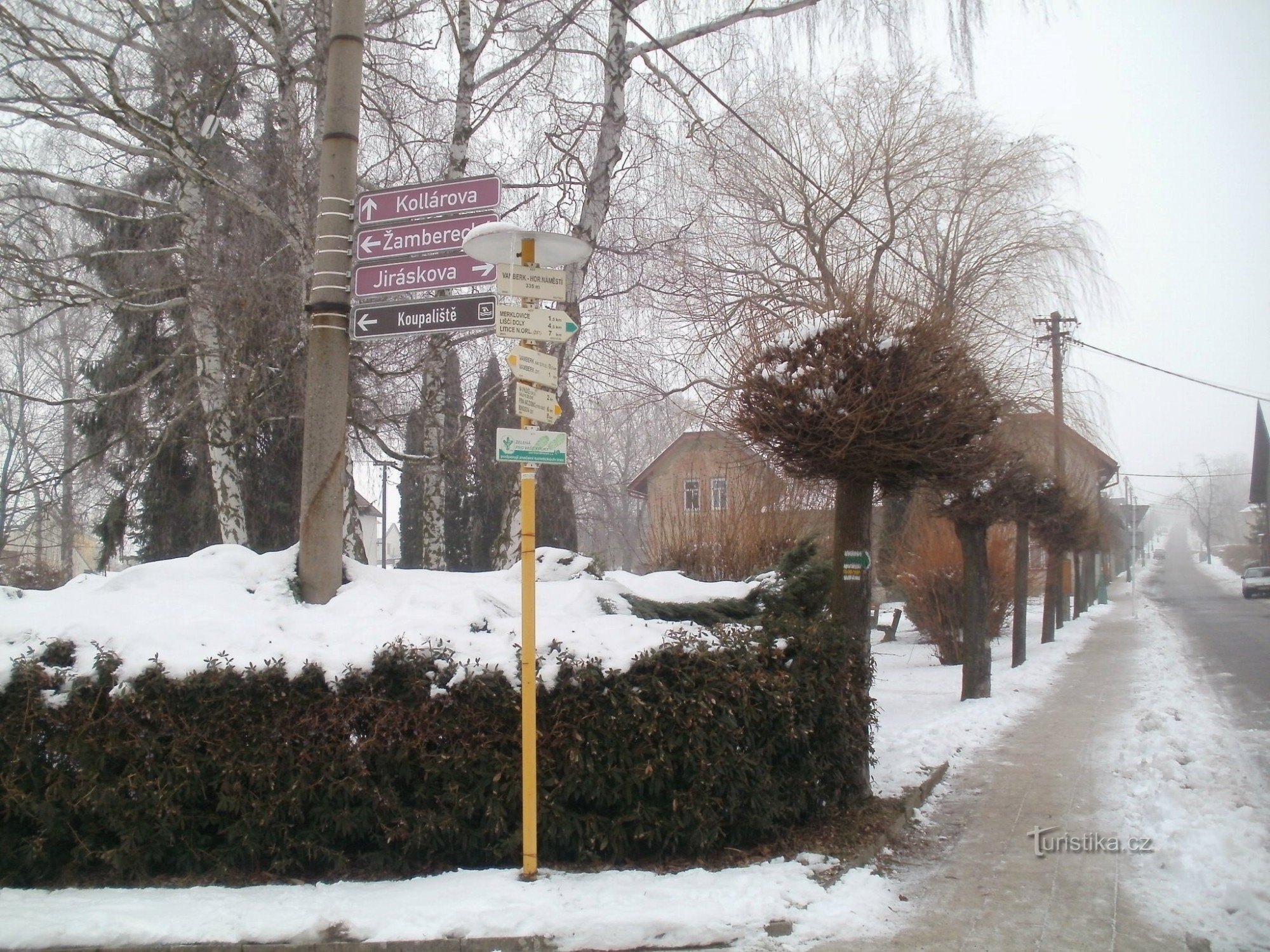 turistkorsning Vamberk - Horní náměstí