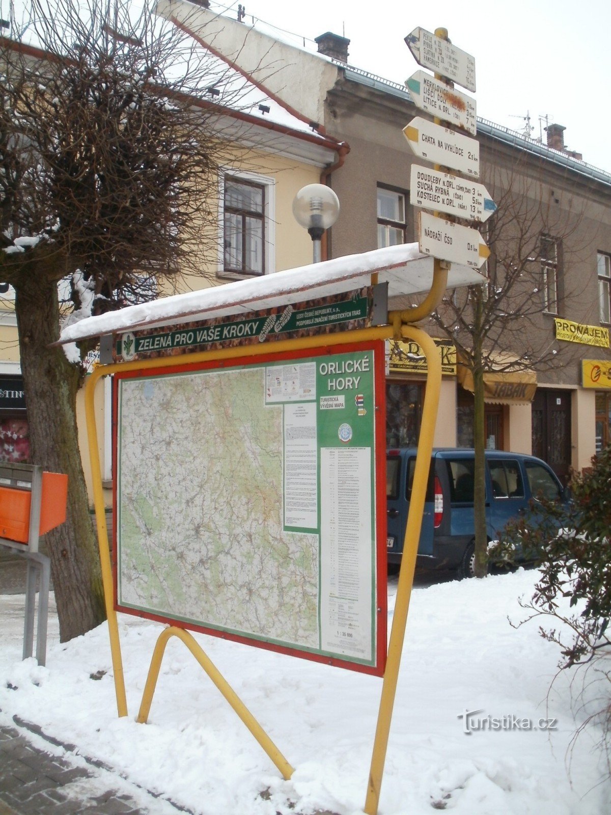 turistkorsning Vamberk - Husovo náměstí