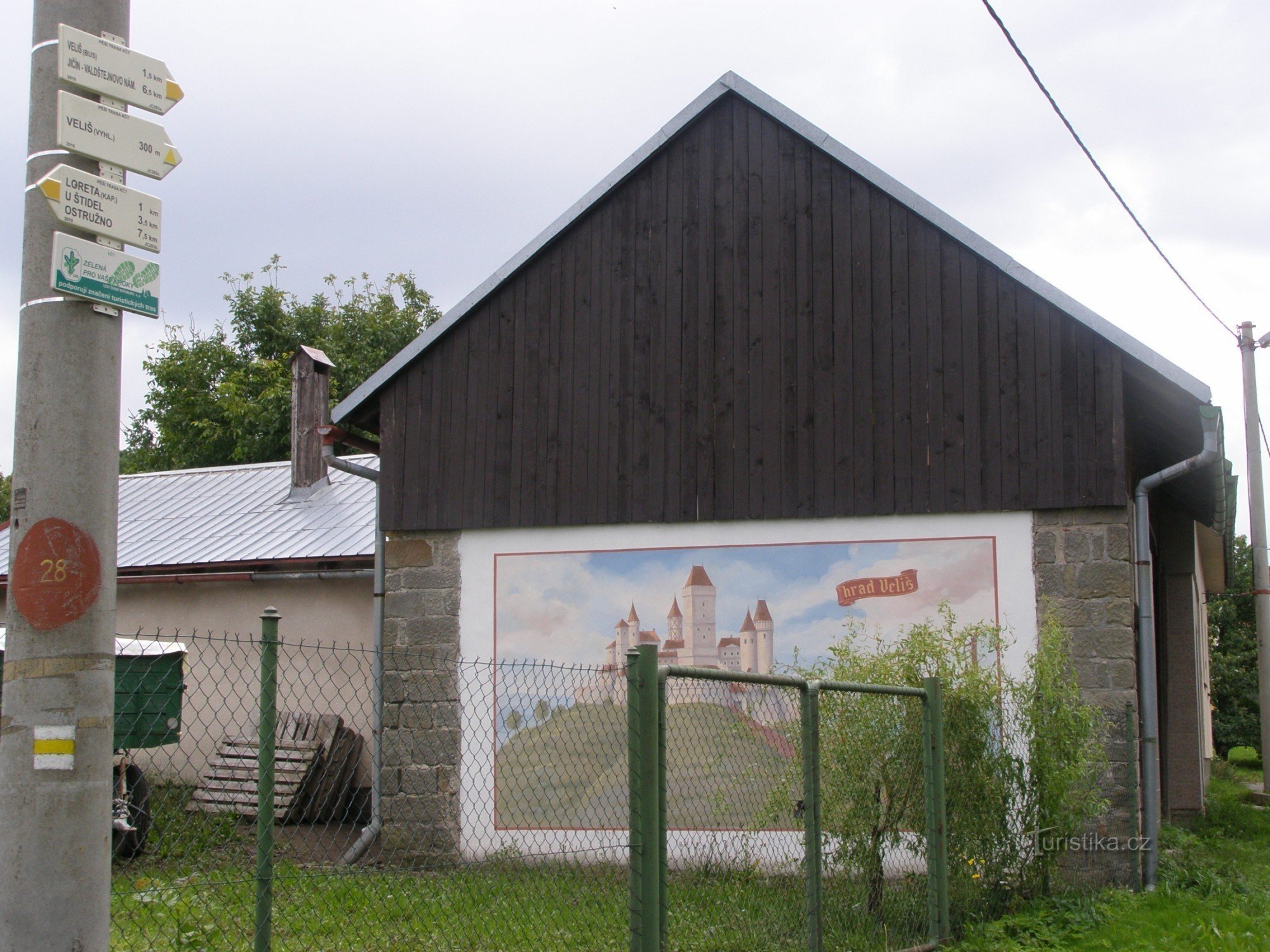 turistické rozcestí Veliš