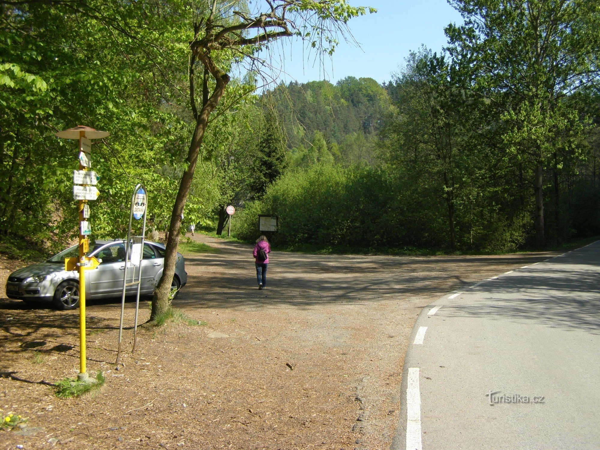 turistkorsning Věžický rybník