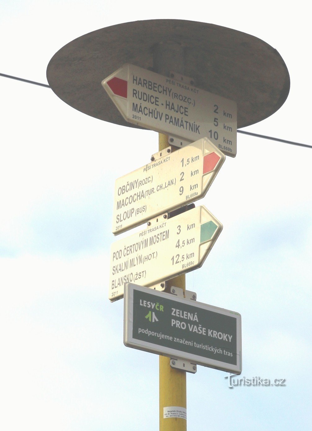 Vilémovice tourist crossroads