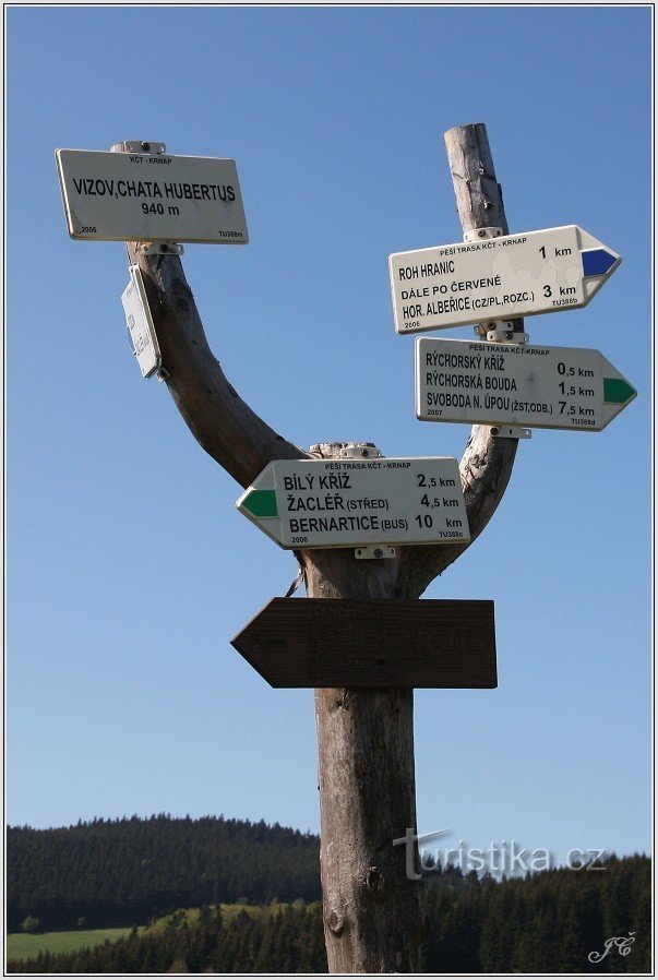 Encruzilhada turística de Vízov, casa de campo Hubertus