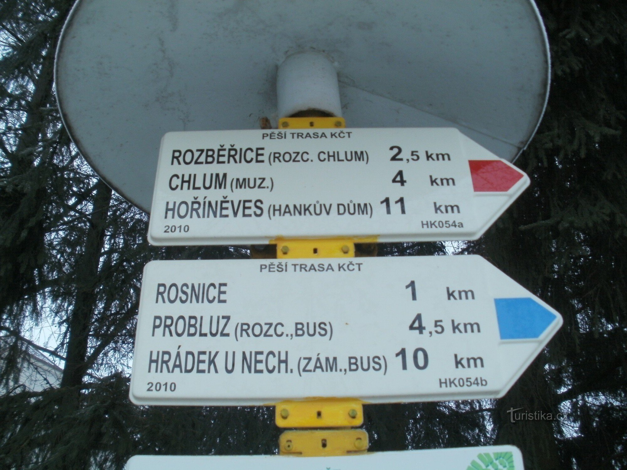 tourist crossroads Všestary - railway
