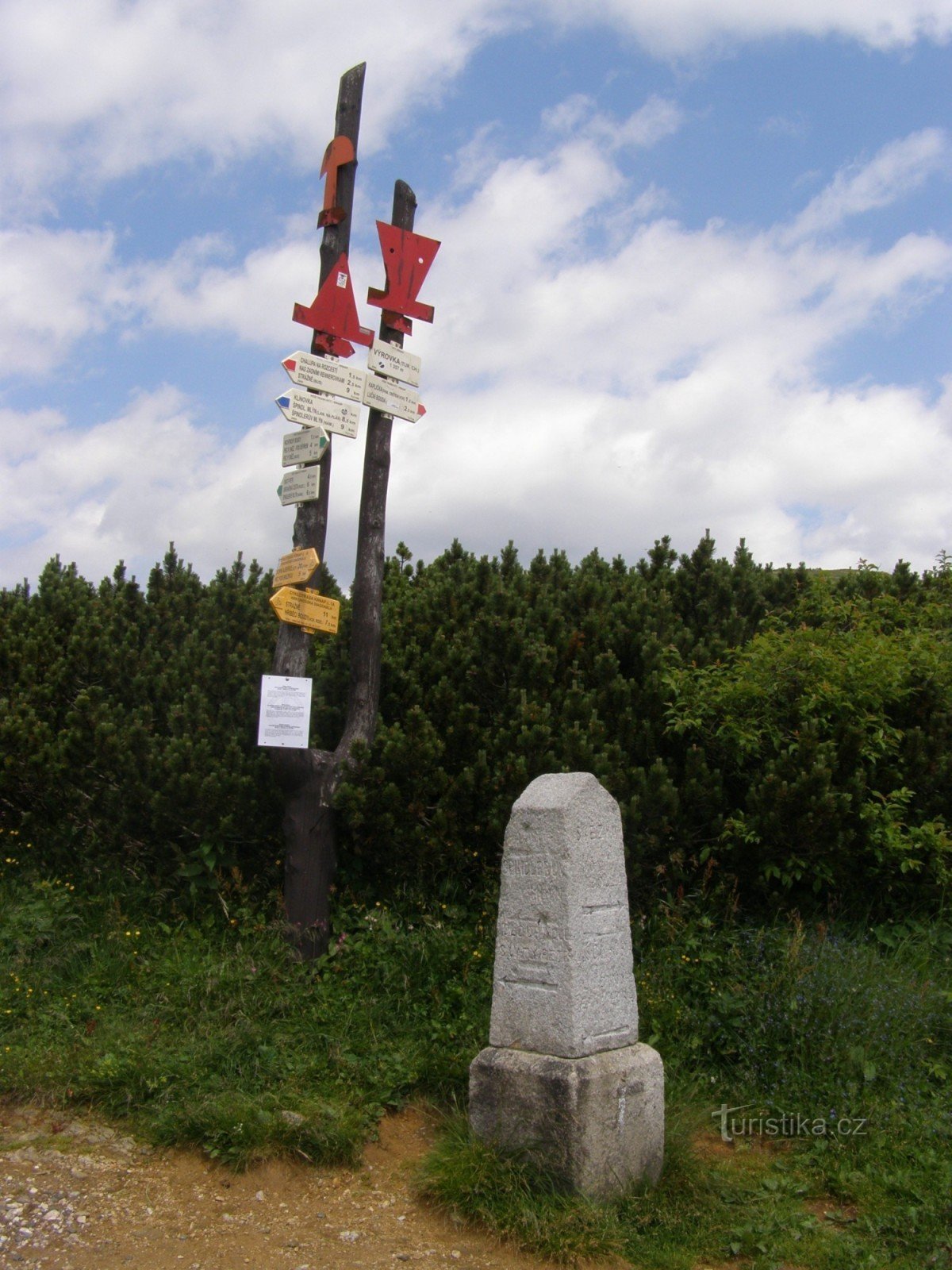 tourist crossroads Výrovka