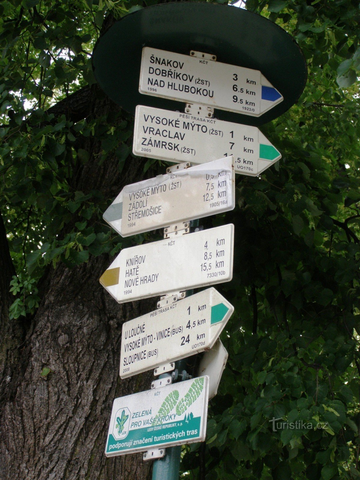 encruzilhada turística Vysoké Mýto - praça Přemysl Otakar II