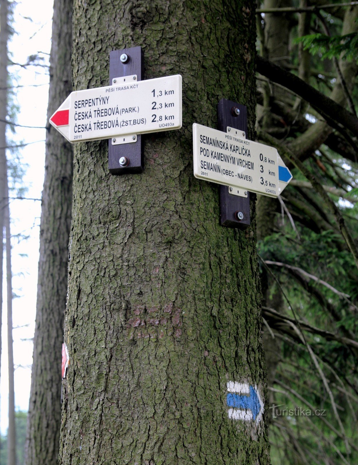 Tourist crossroads behind the Kozlovská lookout