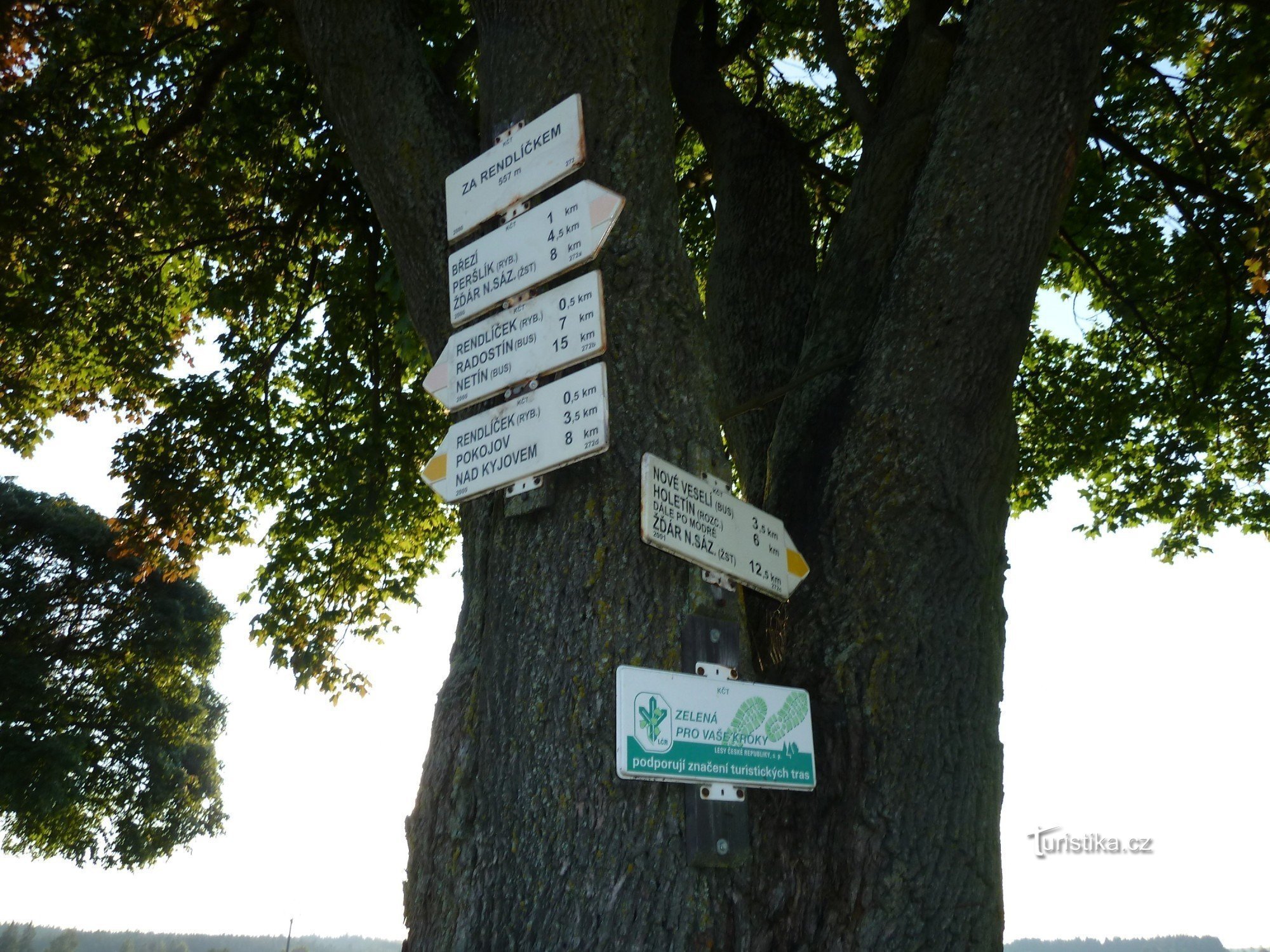 tourist crossroads Za Rendlíček