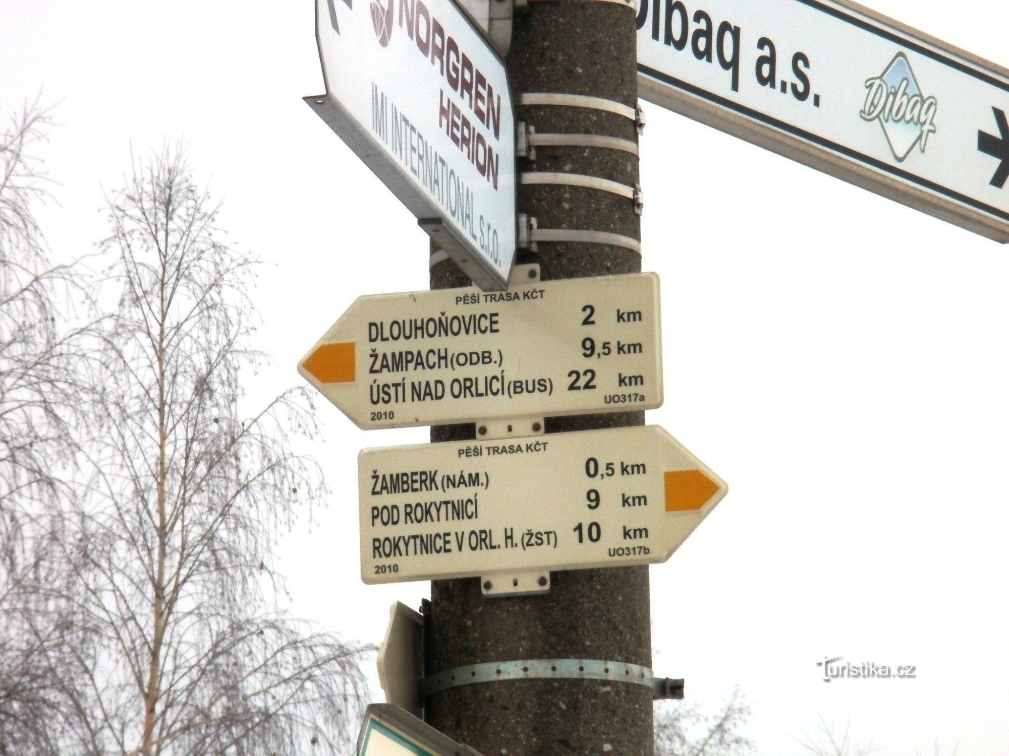 encruzilhada turística Žamberk - Dlouhoňovice