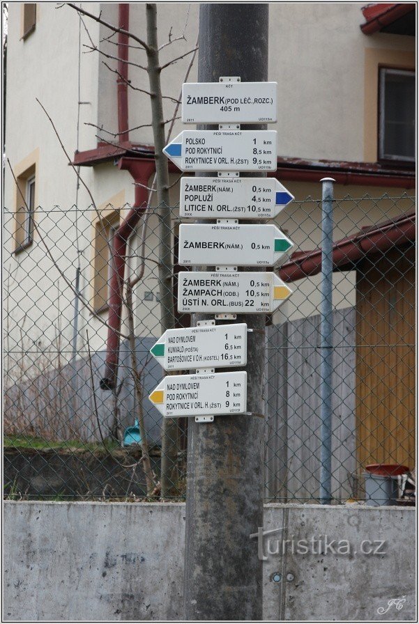 Tourist crossroads Žamberk, Pod lečebnou