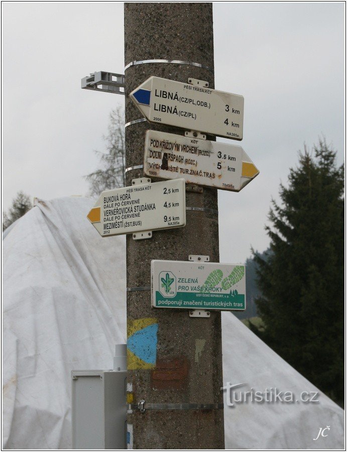 Touristenkreuzung Zdoňov