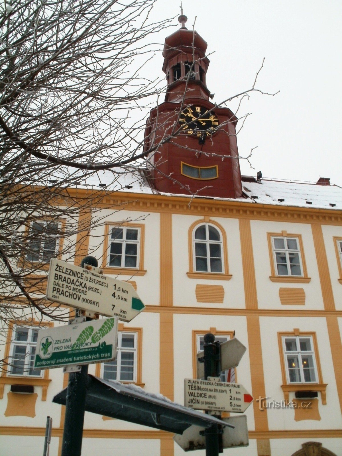 turistické rozcestí Železnice