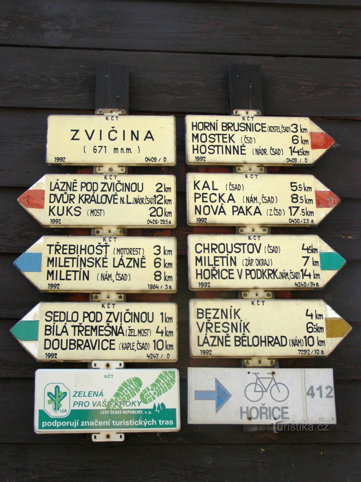 tourist crossroads Zvičina