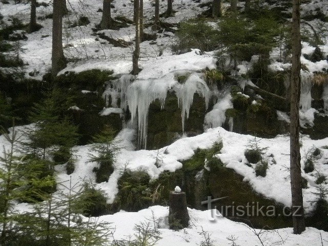 Turistični most (Kyjovské údolí) - Wiefberg (razgledni stolp DE)