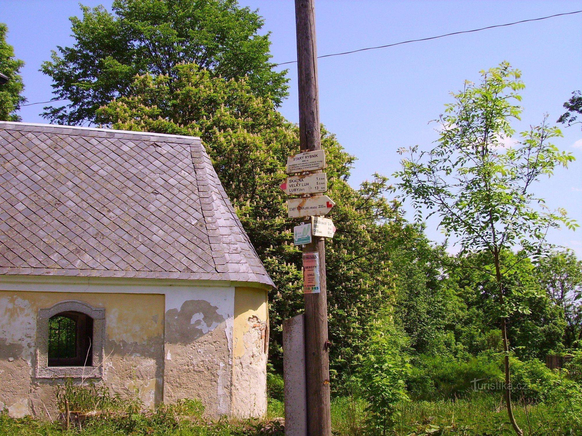 Starý Rybník turistskylt