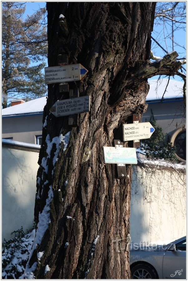 Turistično križišče Náchod, postanek