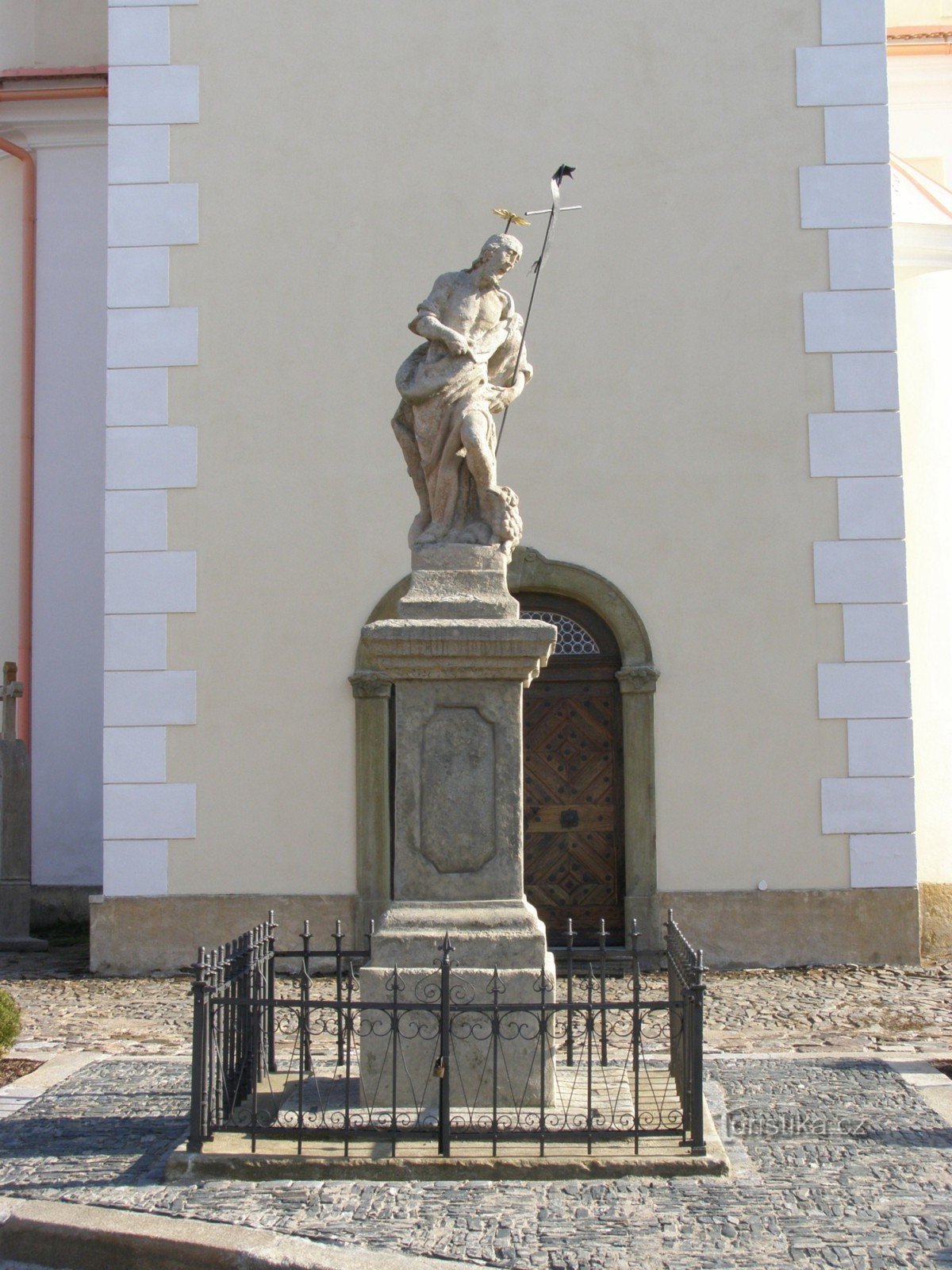 Týnec nad Labem - standbeeld van St. Johannes de Doper