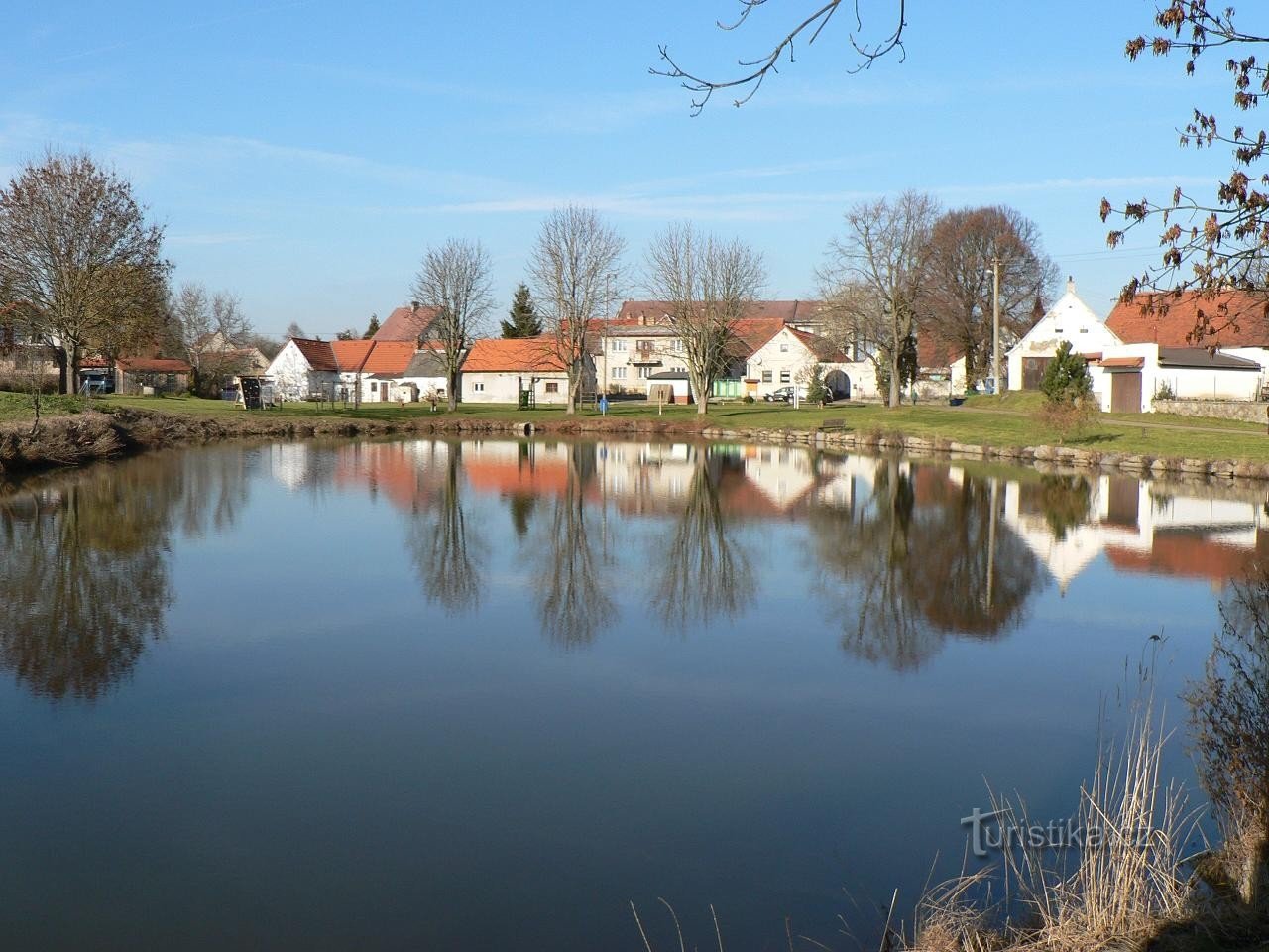 Týnec, village pond