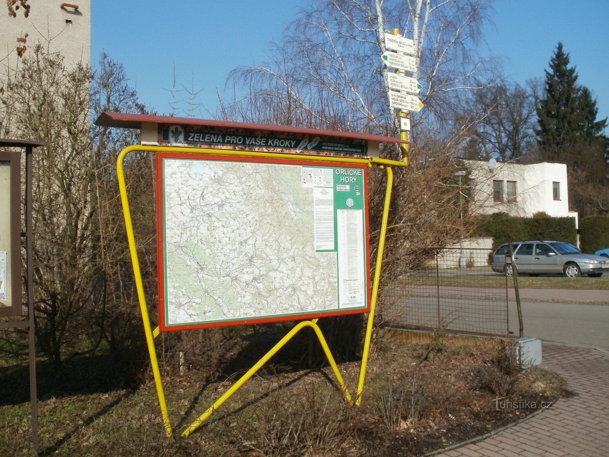 Týniště nad Orlicí - the main tourist signpost