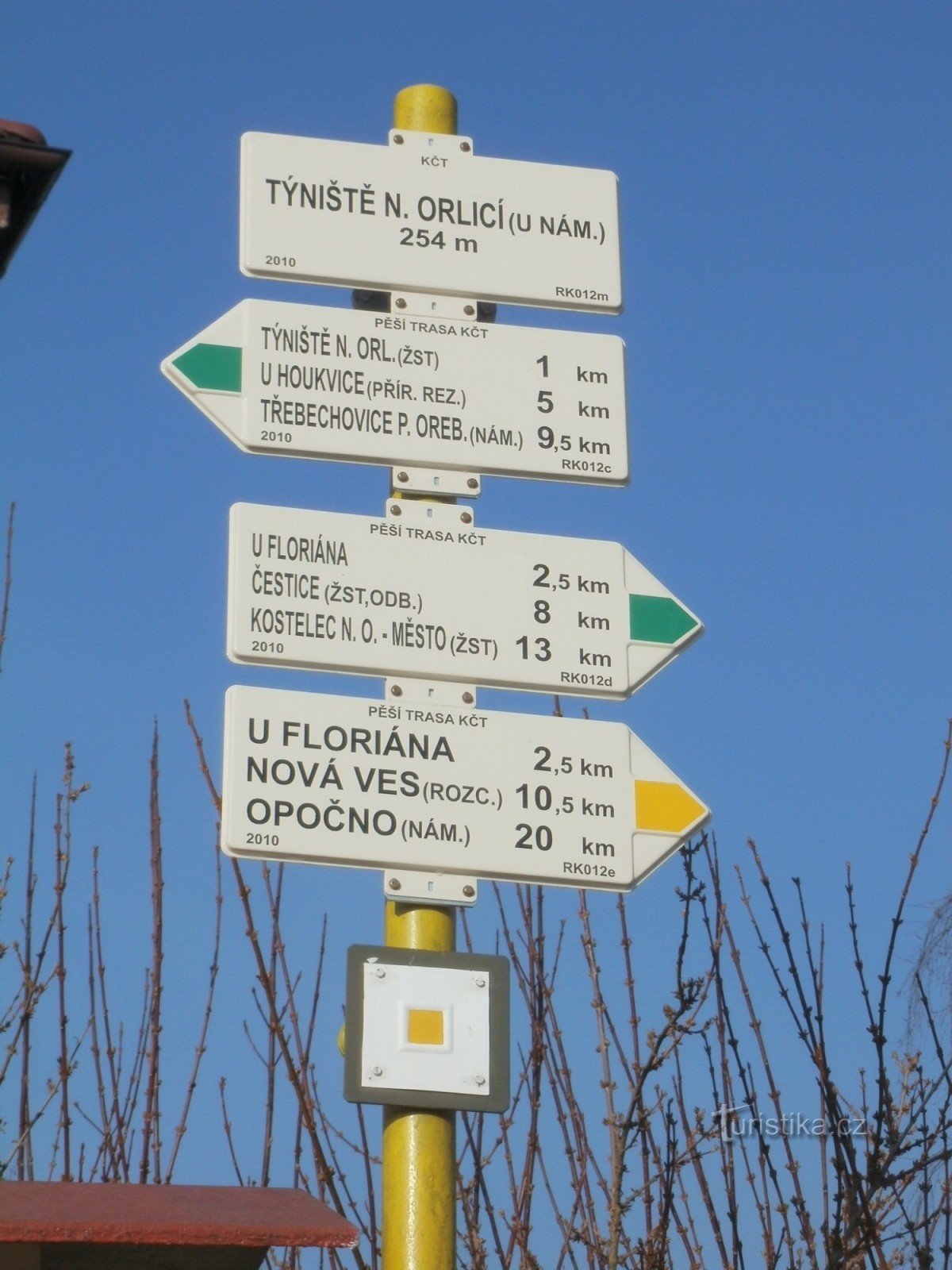Týniště nad Orlicí - the main tourist signpost