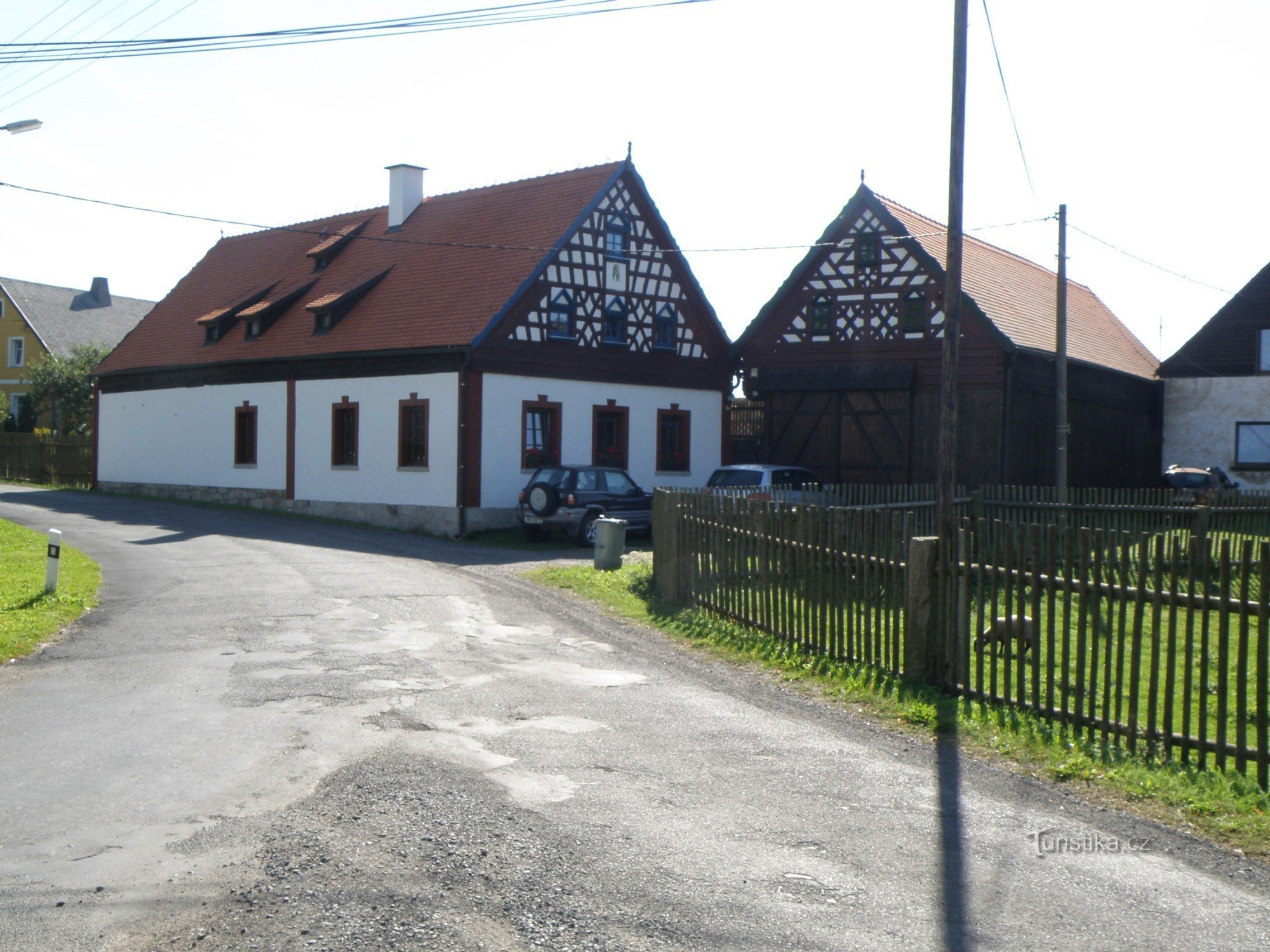 pignon à pans de bois typique de l'architecture Cheb