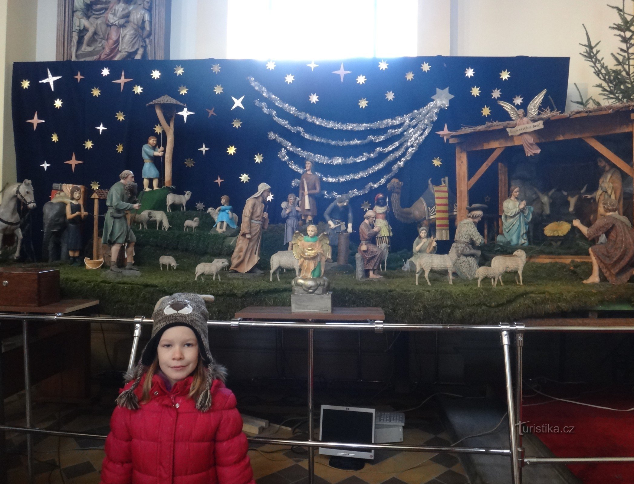 at the nativity scene