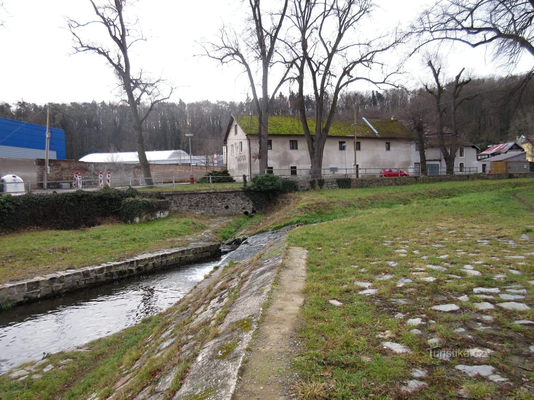 At the weir