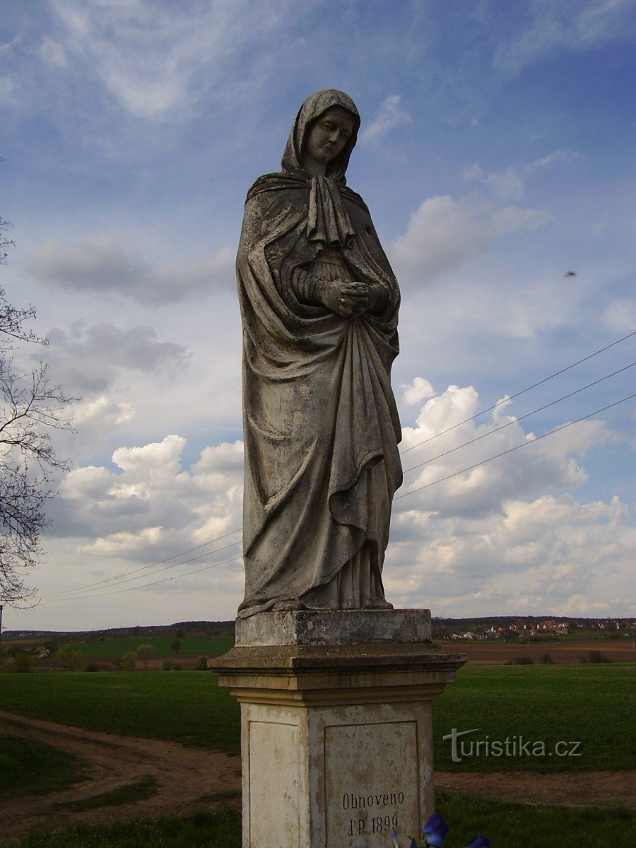 At the road in the direction of Josefov