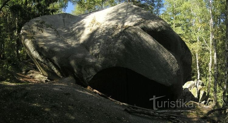 bei Žihle: Granitblock Bába